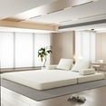 thumbnail image 6 of TesNus 86.6" Multifunctional Convertible Sofa Bed, Fluffy Chenille Upholstered Deep Seat Couch with Chaise Lounge, 4-Seat Floor Sofa for Living Room Office, 6 of 9