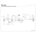 thumbnail image 3 of Kingston FB112DL Concord Two-Handle 4-Hole 8" Centerset Kitchen Faucet with Side Sprayer in Polished Chrome, 3 of 5