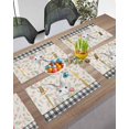 thumbnail image 3 of Easter Placemats Set of 6, Vintage Bunny Tulips Spring Plant Leaf Placemat for Dining Table Decorations, Gray Buffalo Plaid Place Mats, Spring Table Mats for Kitchen Dinner Holiday Party Decor, 3 of 6