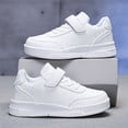 thumbnail image 5 of Xudanell Boys Shoes Leather Solid Color Board Shoes Small White Shoes Small Black Shoes Boys Sneakers White, 5 of 8