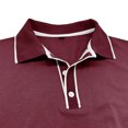 thumbnail image 7 of MIXUE Polo Shirts For Men Summer Solid Color Lapel Button Down Long Sleeve Slim Fit Casual Comfortable Breathable Activewear,Red,XXXL, 7 of 7