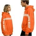 thumbnail image 6 of Mifsaly Matching Hoodies for Couples Valentines Hooded Sweatshirt Girlfriend Gifts Sweatshirts Letter Print Pullover Tops Matching Hoodie Husband and Wife Going Out Festival Unisex Outfits, 6 of 8