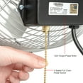 thumbnail image 6 of Global Industrial 12 Inch 3 Speed 360 Rotation Workbench Wall Mount Rotating Fan, 6 of 8