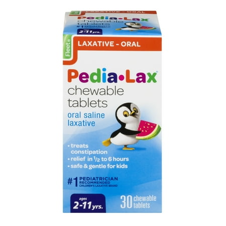 - Fleet Pedia-Lax Chewable Tablets Saline Laxative - 30 CT