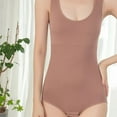 thumbnail image 6 of Elainilye Fashion Womens Bodysuit Tummy Control Butt Lifting Sling Underwear One-Piece Bodysuit Body Shaper,Brown, 6 of 7