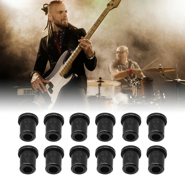 12 Pcs Bagues de Guitare en Métal de Remplacement pour Guitare Électrique