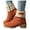 Orange, variant on Winter Boots for Women Comfortable Slip on Snow Ankle Boots Suede Chunky Heel Outdoor Dress Booties with Side Zipper Orange 9