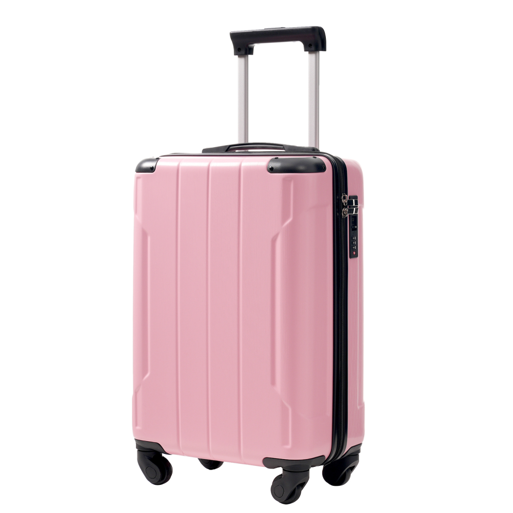 20-Inch Hardshell Carry-On Luggage, Lightweight ABS Suitcase with Spinner Wheels, TSA Lock & Packing Cubes