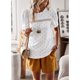 thumbnail image 2 of Camiseta de mujer Nikou Verano Encaje Mangas Cortas Abullonadas Cuello Redondo, 2 of 7
