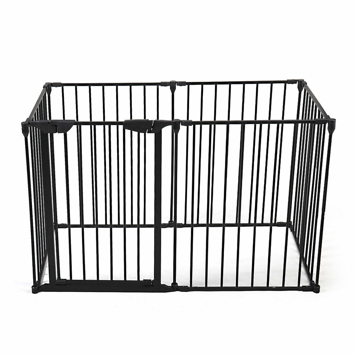 Kepooman 6 Panel Safety Kids Play Yard, Lightweight Panel Playpen Fireplac Fence with Gate for Toddler Child Pets - Black Kepooman 6 Panel Safety Kids Play Yard, Lightweight Panel Playpen Fireplac Fence with Gate for Toddler Child Pets - Black