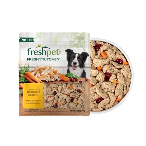 Freshpet Fresh Dog Food, Fresh From The Kitchen, Home Cooked Chicken Recipe, 1.75 lb.