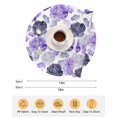 thumbnail image 6 of 13 Inch Round Placemats Set of 4, Purple Ombre Spring Floral Non Slip Heat Insulation PP Table Mats, Summer Botanical Flowers Washable Place Mats for Kitchen Dining Party Table Decor, 6 of 7