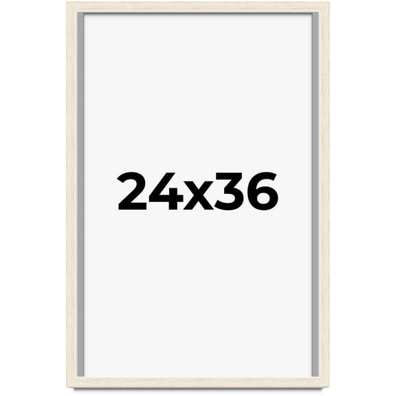 24x36 Shadow Box Frame White | 1.125 Inches Deep Real Wood Rustic Shadowbox Display Frame | UV