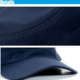 thumbnail image 3 of Washed Cotton Military Caps Cadet Army Caps Unique Design Vintage Flat Top Cap, 3 of 16