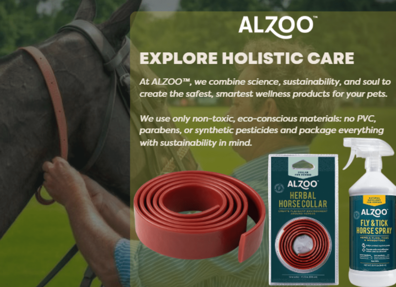 ALZOO Natural Fly & Tick Horse Spray 32oz