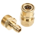 thumbnail image 1 of Shisuyan 1 Pair Pressure Washer Adapter Set Brass External Male and Female Quick Connector Kit Pressure Washer External Female and Male Thread Fitting, 1 of 8