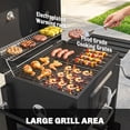 thumbnail image 4 of Outsunny Barbecue au Charbon Portable en Acier Inoxydable pour Camping avec Roues, 4 of 10