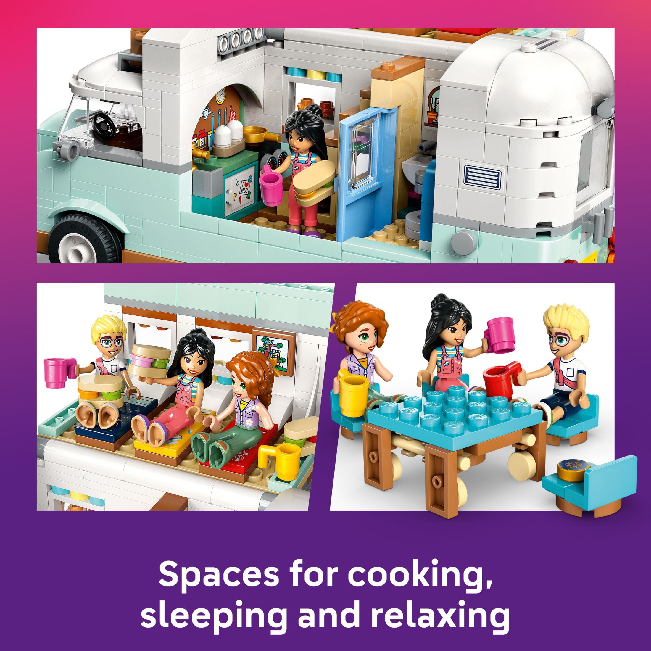 LEGO Friends Friendship Camper Van Adventure Toy Building Set  Pretend Play Set for Kids, Girls and (图5) LEGO Friends Friendship Camper Van Adventure Toy Building Set  Pretend Play Set for Kids, Girls and (图5)