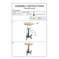 thumbnail image 7 of DecMode 18" x 26" Black Metal Anchor Accent Table with Brown Wood Top, 1-Piece, 7 of 7