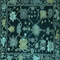 thumbnail image 1 of Ahgly Company Indoor Square Abstract Light Blue Modern Area Rugs, 8' Square, 1 of 4