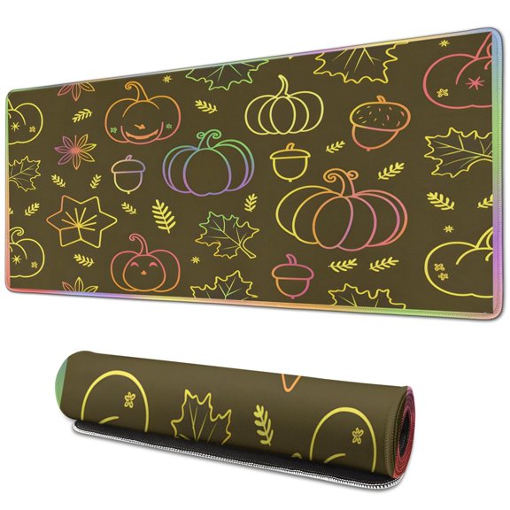 Large Mouse Pad,Welcome Thanksgiving Pumpkin Harvest Rectangle Mouse Mat Waterproof Mouse Pad Non Slip Rubber Mouse Mats for Gaming Wireless Mouse (31.5x11.8in)