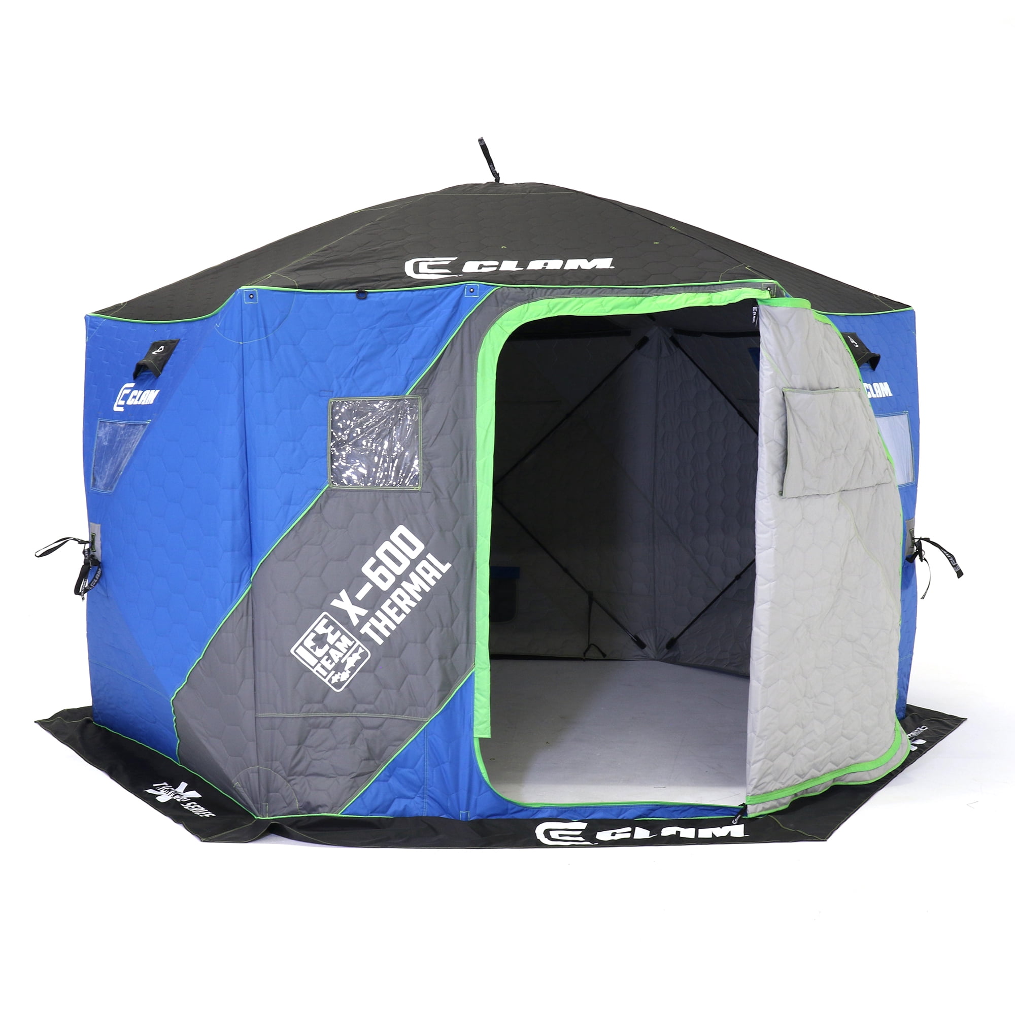 CLAM X-600 Thermal Ice Fishing Insulated Hut with Accessories and