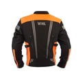 thumbnail image 2 of Chamarra motociclista hombre protectores reflejante impermeable WORKLAND 1985 negro XL WKL  1985NEGRONARANJA, 2 of 9