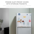 thumbnail image 4 of Refrigerador de 51x21 pulgadas, cubierta a prueba de polvo con bolsillos de almacenamiento, bolsas, lavadora, cubierta superior decorativa, microondas, 4 of 8
