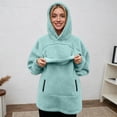 thumbnail image 6 of FUZHIQ Womens Cat Dog Carrier Hoodie Pet Pouch Sweatshirt Kangaroo Pocket Round Opening Hooded Pullover Top, 6 of 8
