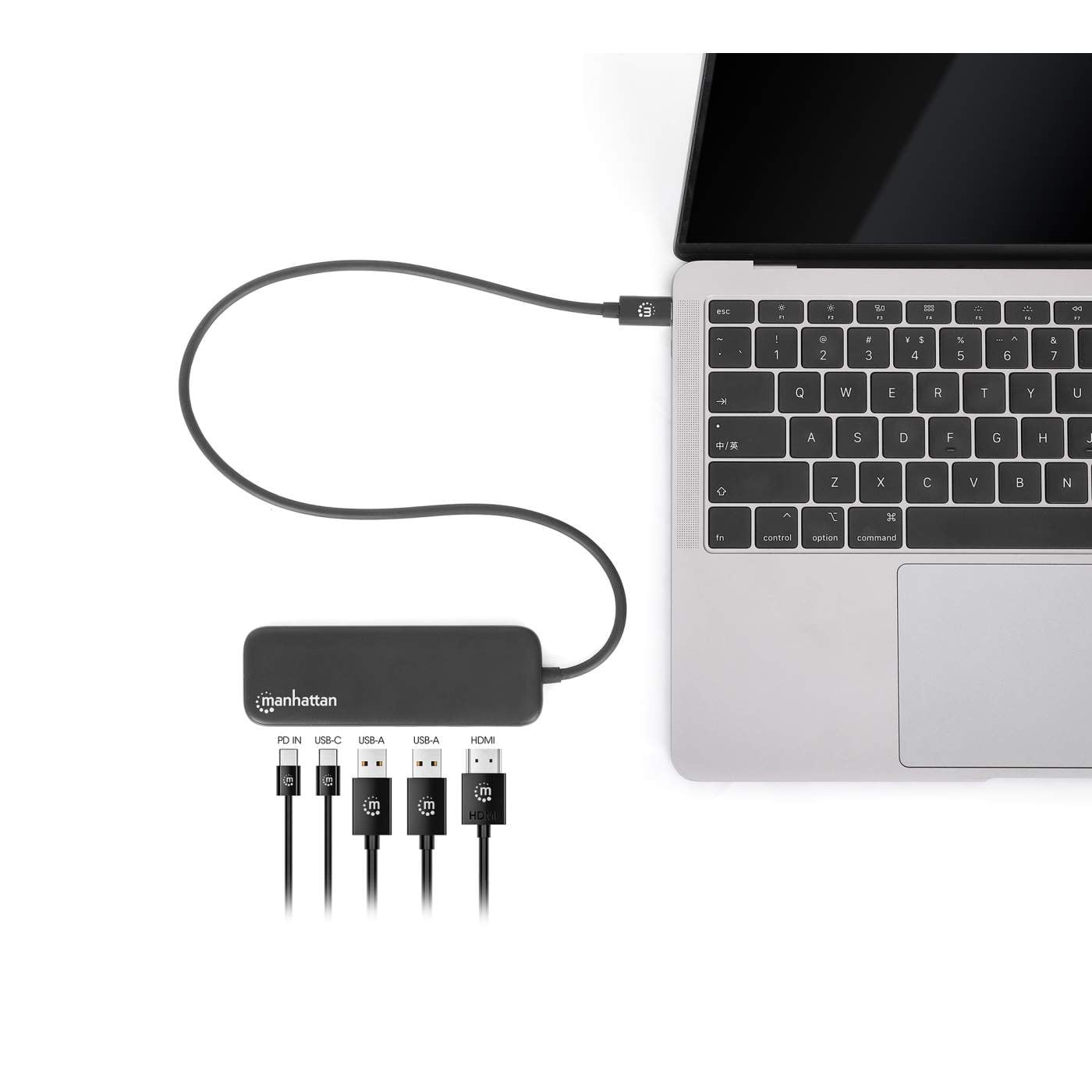 Manhattan USB-C Docking Station with 100 W PD / 4K HDMI 5-in-1 Multiport USB Hub