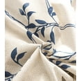thumbnail image 4 of Tache Elegant Leaf Vine Nature Earthy Floral Neutral Cream Beige Tan Blue Breathable Poplin Cotton Zipper Duvet Cover, Queen, 4 of 9