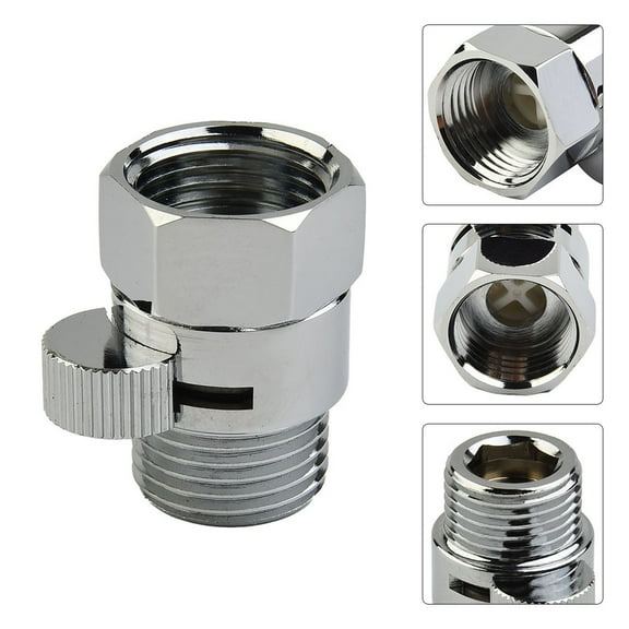 Home Solid Brass Flow Quick Control Shut-Off Valve Shower Head Water Saver