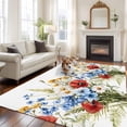 thumbnail image 3 of Independence Day Washable Area Rug 5 x 8 ft Red Blue Watercolor Concubine, Soft Non Slip Rugs Stain Repellent Indoor Felt Carpet for Living Dining Room Bedroom Home Office, 3 of 9