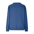 thumbnail image 5 of Tnhcen Plus Size Women's Loose Fit Round Neck Long Sleeve Sweatshirt - Basic Two Pockets Shirt with Nylon Spandex Blend Fall Fashion Essentials for M-4XL, 5 of 9