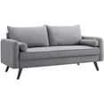 thumbnail image 3 of Mid Century Moderne 2 Pièce Canapé et Causeuse Ensemble en Gris, 3 of 11