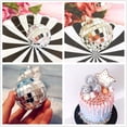 thumbnail image 4 of Bola de discoteca de espejo de 2 a 10 cm, decoración de fiesta de los años 70, adornos colgantes reflectantes para decoración de tartas de cumpleaños, suministros para bodas, 4 of 5