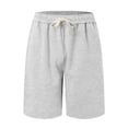 thumbnail image 3 of JINMGG Shorts for Women Men's Summer Solid Five Points Large Size Cotton Linen Pants Casual Pants Clearance $5, 3 of 7