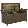 thumbnail image 1 of Outsunny 2-In-1 Patio Wicker Storage Bench 29 Gallon Storage Box Tan, 1 of 10
