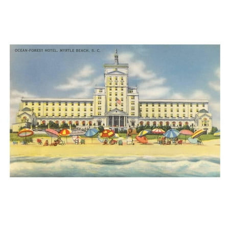 Ocean Forest Hotel Myrtle Beach South Carolina Print Wall Art Ocean Forest Hotel Myrtle Beach South Carolina Print Wall Art
