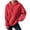 Watermelon Red, variant on Dyfzdhu Hoodies for Women Solid Color Patchwork Hooded Thickened Jacquard New Fabric Long Sleeved Sweater Jacket Top