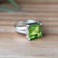 thumbnail image 3 of Green Peridot Ring, 925 Silver Ring, Statement Ring, Cocktail Ring, Healing Ring, Prong Setting Ring, Boho Ring, Signet Ring, Gift For Her, 3 of 10