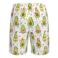 thumbnail image 6 of Kdxio Avocado Playing Music Pattern Mens Casual Shorts - Drawstring Summer Beach Sports Shorts for Men, 6 of 9