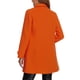 thumbnail image 3 of Abrigo de invierno para mujer con cuello Peter Pan, trench y abrigo de guisante XL naranja, 3 of 6