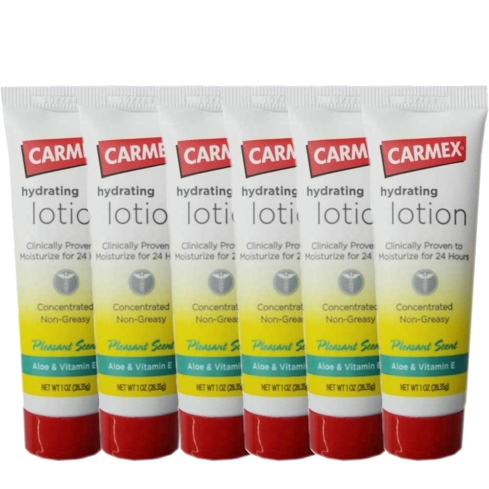 (6 Pack) Carmex Hydrating Lotion with Aloe and Vitamin E ,1 Ounces