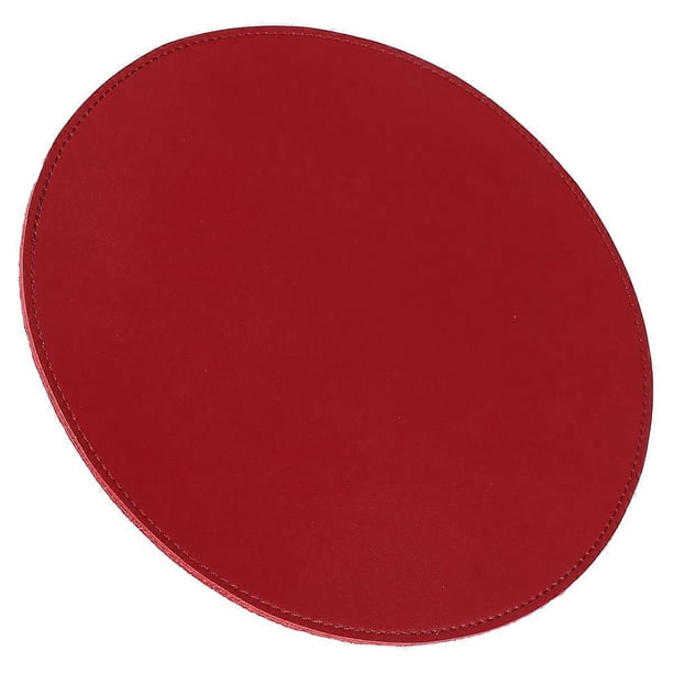 Usable Mouse Mat Leather Gaming Mouse Pad Laptop Mouse Mat for Home Office (Red)