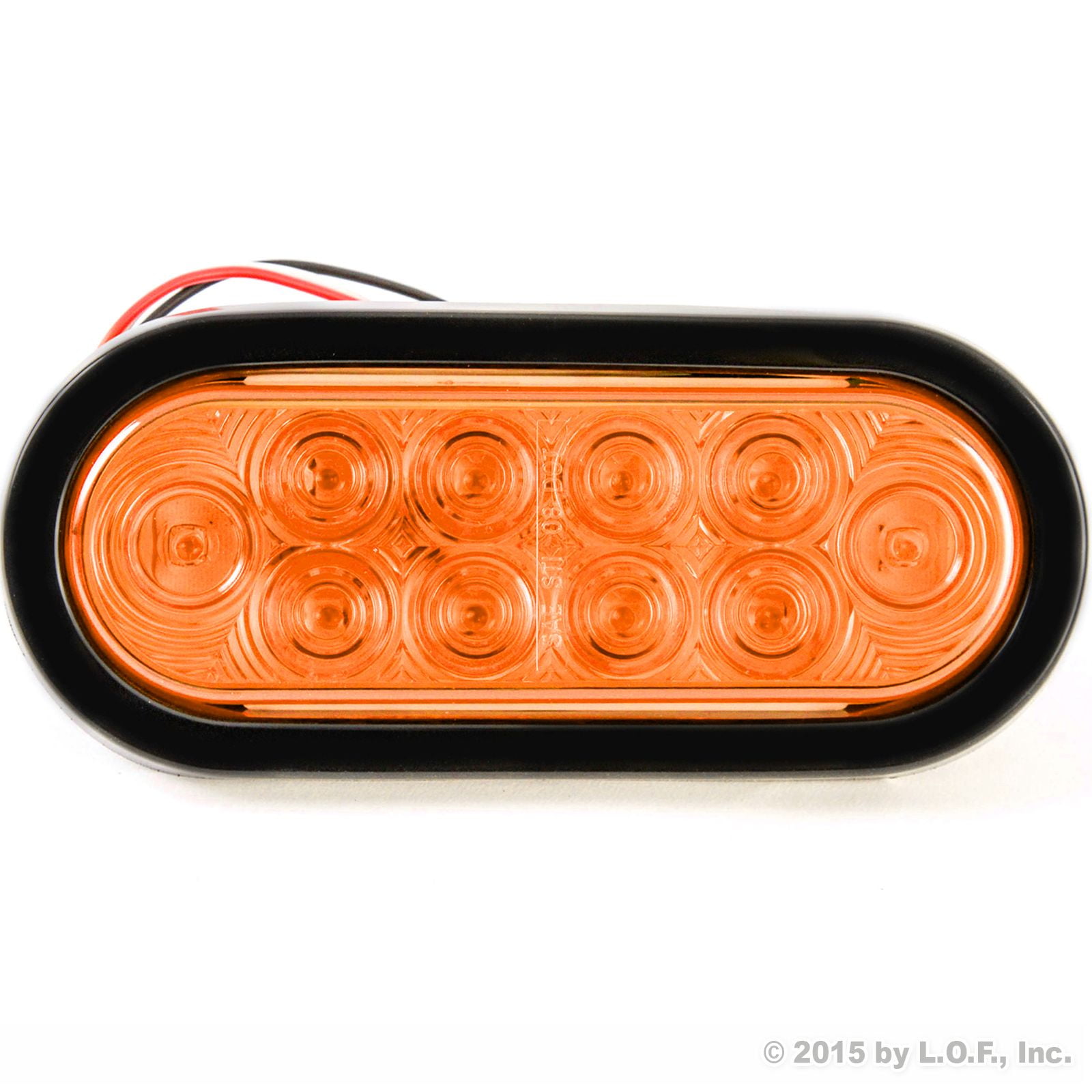 6" Oval Amber LED Parking OR Turn Signal Light Flush Mount Trailer