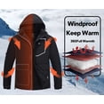 thumbnail image 5 of Tyhengta Men's Waterproof Ski Jackets Winter Coats Snow Jacket Adjustable Fleece Windbreaker Windproof Outdoor RainJackets Black L, 5 of 8