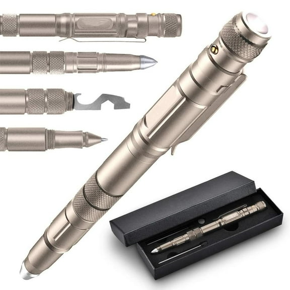 Gifts for Men, Tactical Pen with Flashlight Gadgets for Men, Cool Tools Small Gifts for Dad or Grandpa