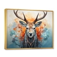 thumbnail image 2 of Designart "Antelope Geometric I" Animals Floater Framed Wall Art Living Room, 2 of 7