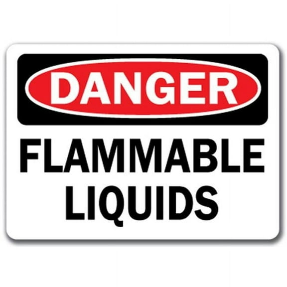 Danger Sign - Flammable Liquids - 10" x 14" OSHA Safety Sign